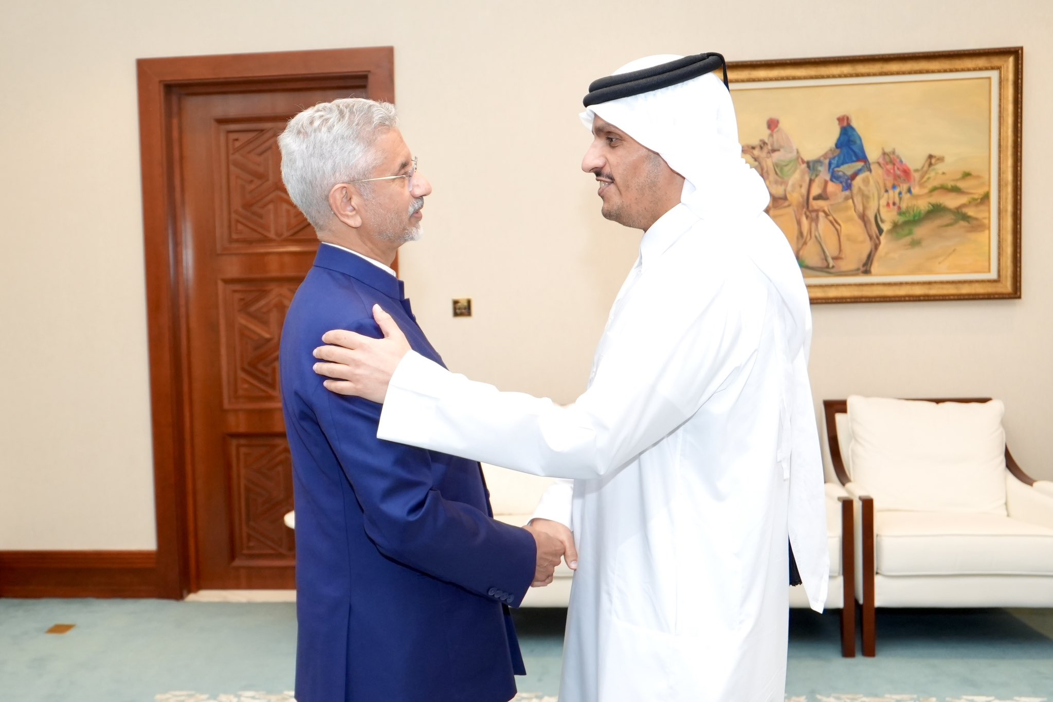  7 Dec 2024: Hon’ble EAM met with Prime Minister and Minister of Foreign Affairs of Qatar on the sidelines of the Doha Forum 