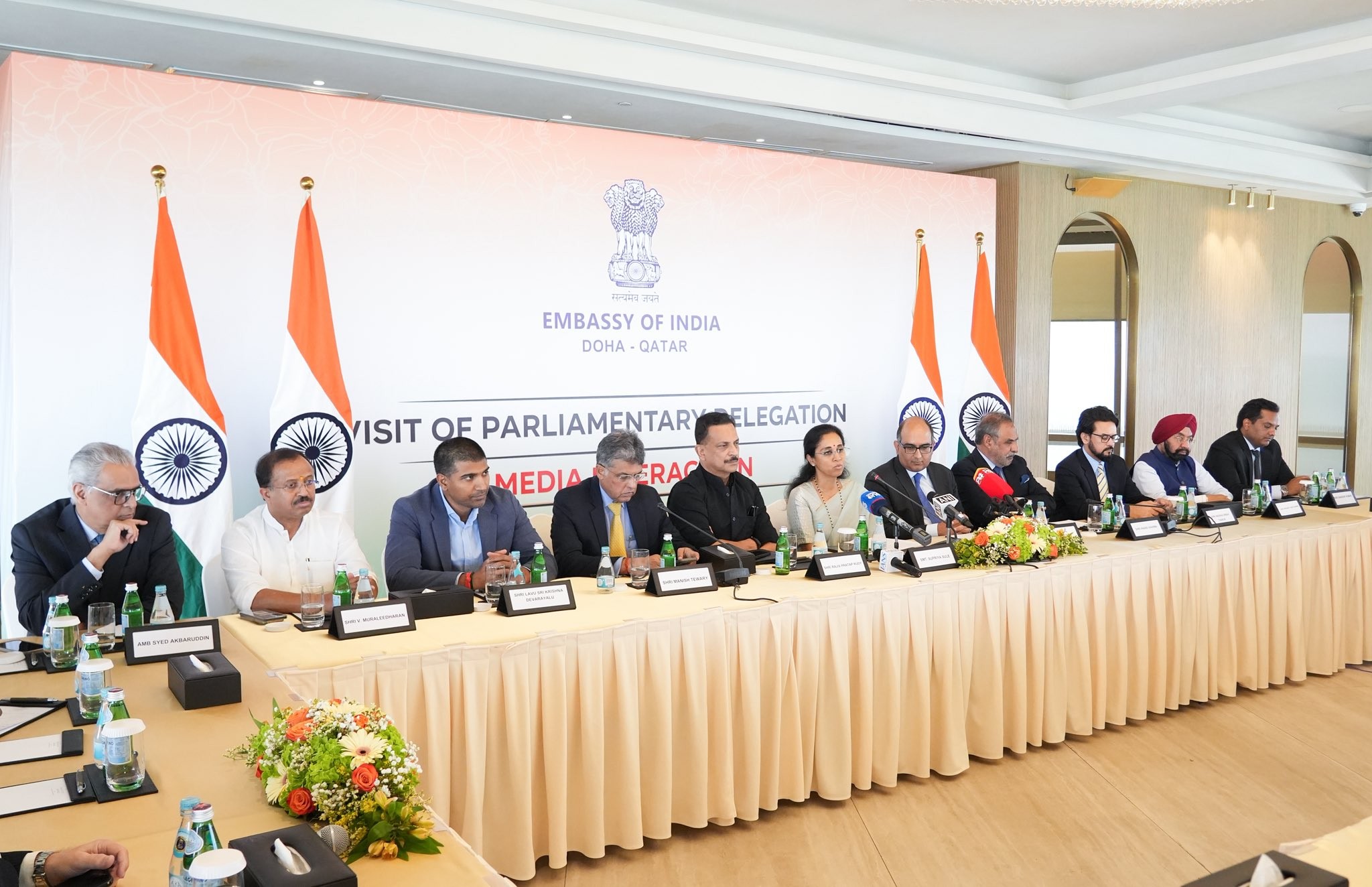   27 May 2025: The multi-party Indian delegation briefed media on their visit to Qatar 