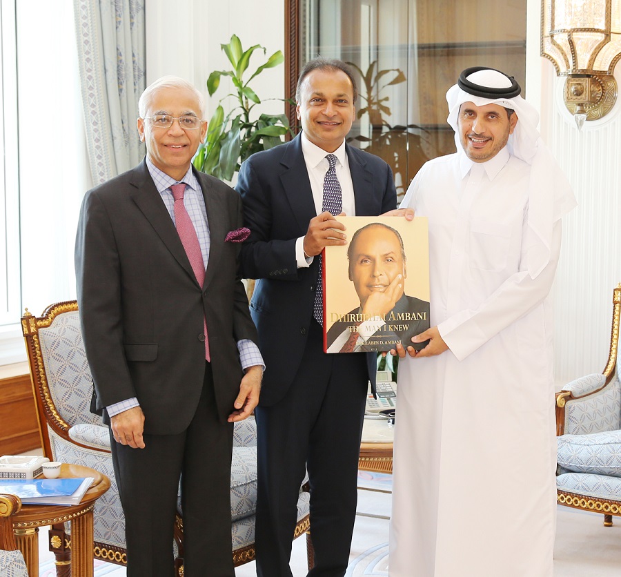  Shri Anil Ambani,Chairman, Reliance Group,called on Prime Minister and Minister of Interior of the State of Qatar,Aug 30,2015 