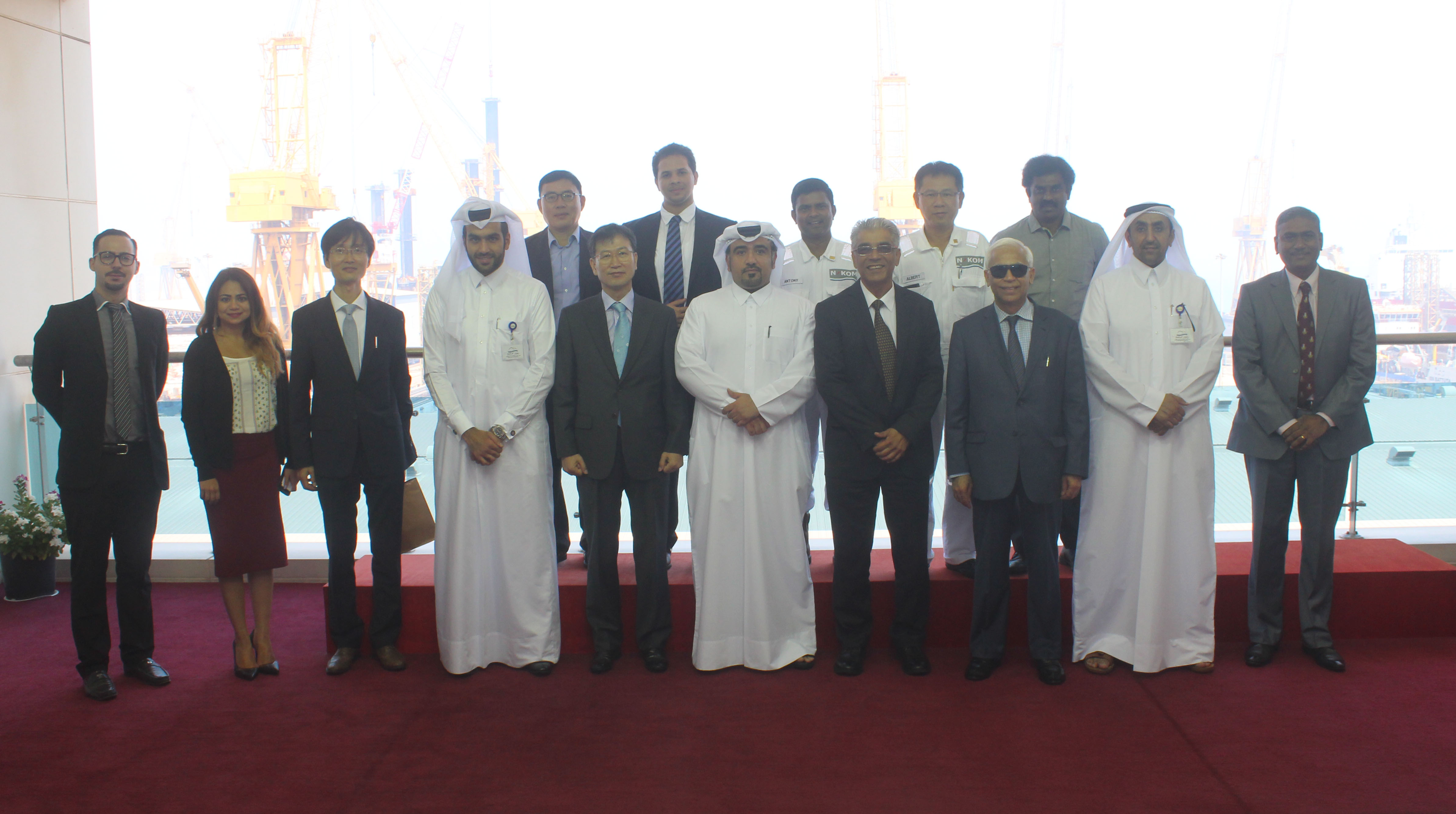  AMBASSADOR'S VISIT TO NAKILAT-KEPPEL OFFSHORE & MARINE LTD, (N-KOM) AT RAS LAFFAN ON 19 AUGUST 2015 