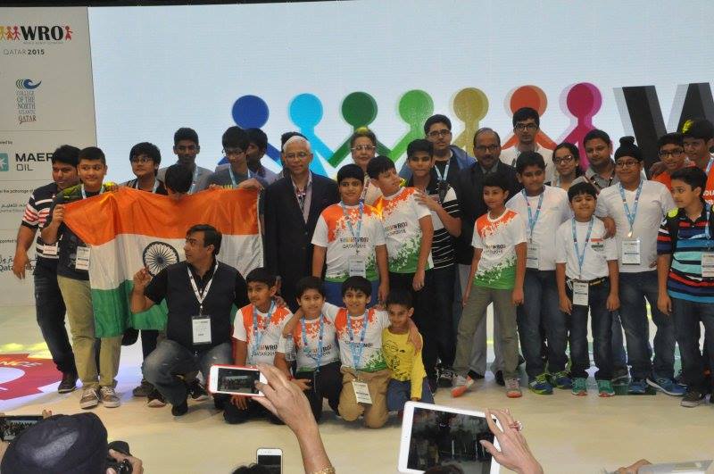  Indian Students at the World Robotics Olympiad [WRO] 2015 held in Doha
6-8 November  2015 