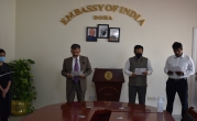  20 August : Ambassador administered the pledge to all members of the Embassy today on the occasion of #sadbhavnadiwas 