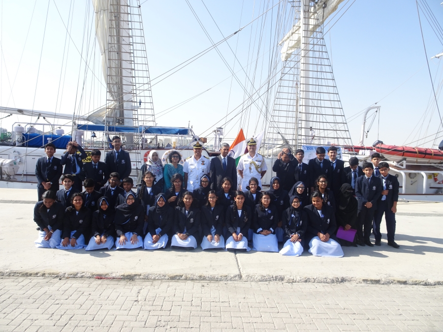  Indian Naval Ship Tarangini visited Doha from 8 to 11 December 2018. The ship had embarked six officers as ‘sea riders’ from the Qatar Emiri Naval Force for sail ship experience.

During the ship's stay in harbour, the Commanding officer called on HE Mr. P Kumaran, Ambassador of India to Qatar. In addition, cross visits and visit of Indian school children onboard Tarangini were conducted.

Several senior officers of Qatar Emiri Naval Forces also visited the ship and a walk around and presentation was conducted for them. The visit comes under the deep rooted and multi-faceted friendly ties between the two countries and is a testimony of growing maritime cooperation between India and Qatar. 